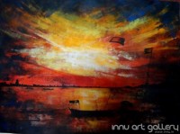 Fine art  - The Sunset by Artist Kankana Pala