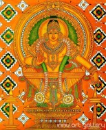 Fine art  - Lord Ayyappan Dharma Sastha Mural by Artist 